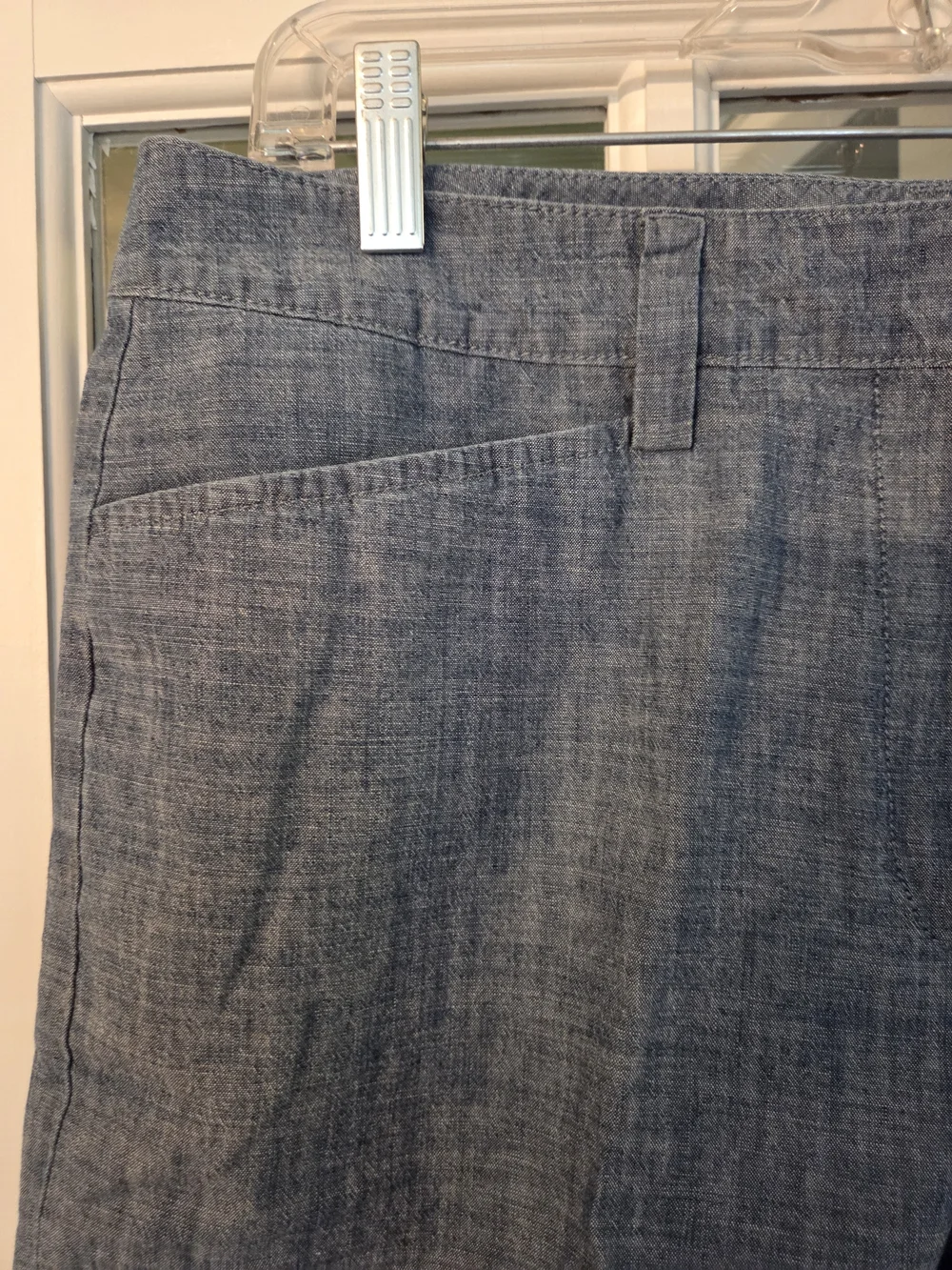 Lands' End Women's Chambray Bermuda Shorts - Light Blue - Size 12 - Picture 9 of 10